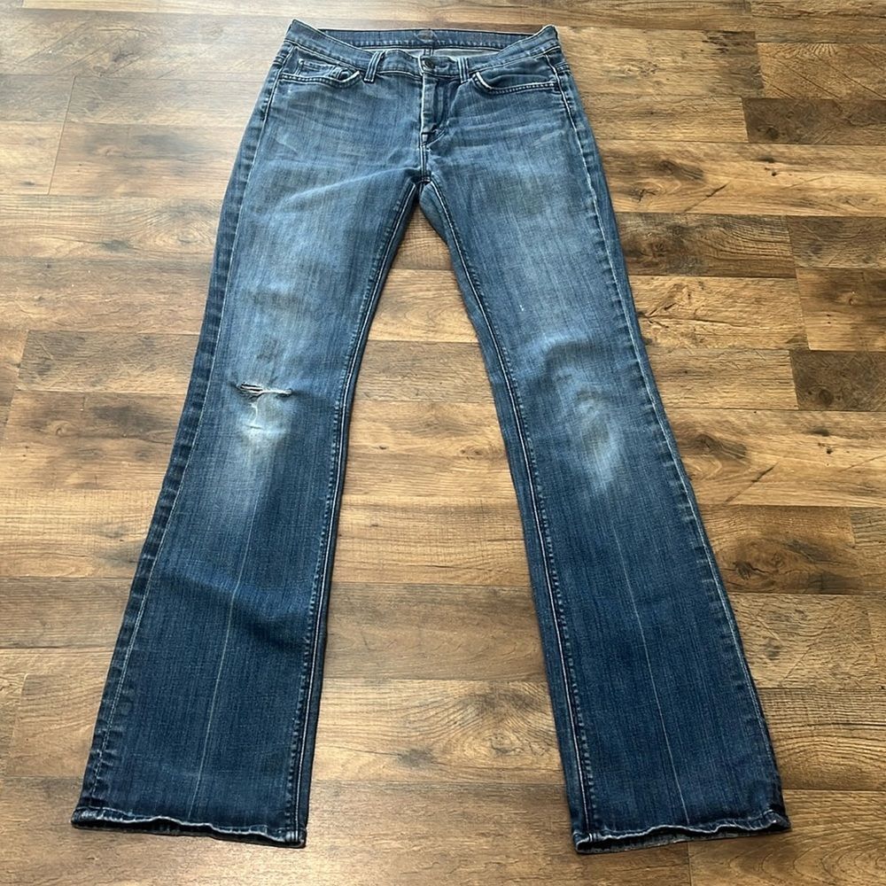 7 For All Mankind Women’s Boot Cut Jeans - Medium Blue